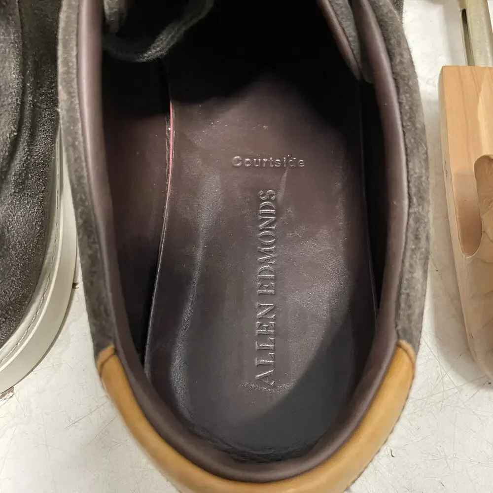 Allen Edmonds Men’s Suede Sneakers Size 12 D Courtside Design Dark Grey